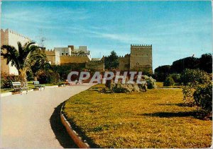 Postcard Modern Sfax Gardens at the foot of the Ramparts