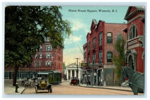 1913 Dixon House Square, Westerly, Rhode Island RI Antique Postcard