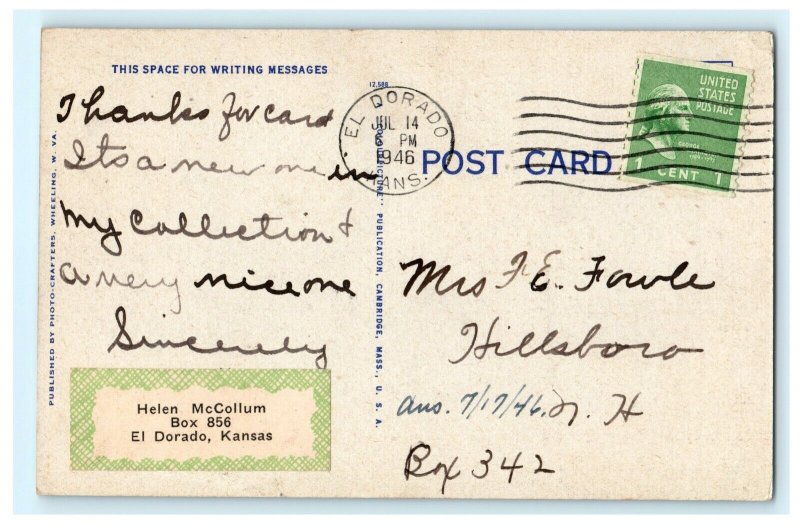 Pine Room Oglebay Park Wheeling WV West Virginia Postcard (C36)