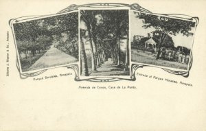 honduras, AMAPALA, Multiview, Parque Bardales & Morazan, Avenida de Cocos (1899) 