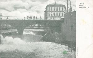 Pawtucket Rhode Island~Falls on Blackstone River~Main Street Bridge~c1905 PC