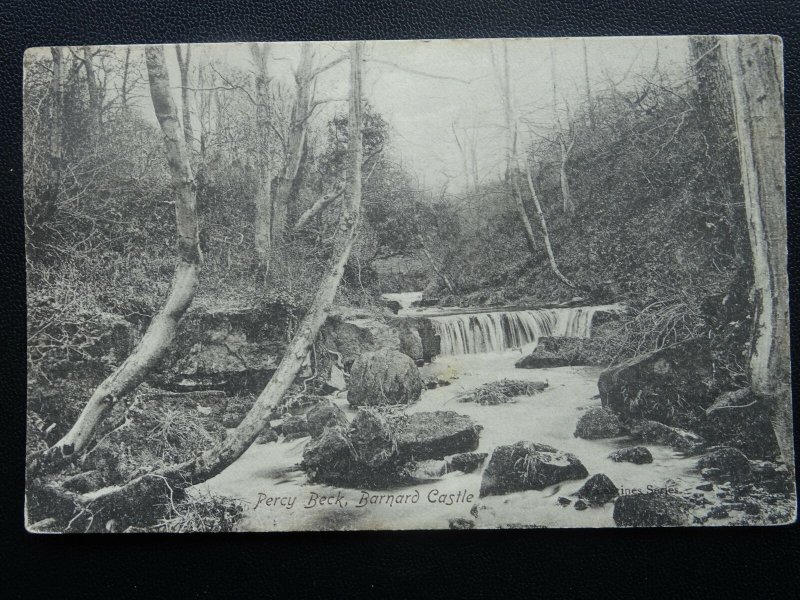 Durham Teesdale BARNARD CASTLE Percy Beck Falls - Old Postcard