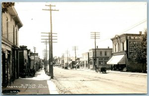 CEDASPRINGS MI N. MAIN STREET ANTIQUE REAL PHOTO POSTCARD RPPC