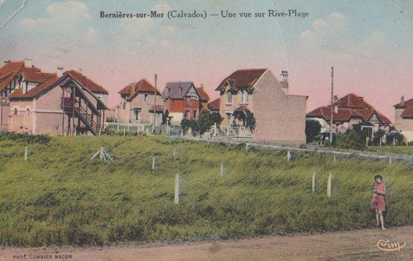 Bernieres Sur Mer Normandy Rive Plage Calvados Antique French Postcard