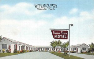 CLEARWATER, Florida FL   EMPIRE STATE MOTEL  Roadside  ca1940's Linen Postcard