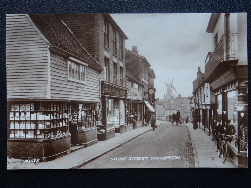 Kent CRANBROOK Stone Street c1915 RP Postcard by Valentine