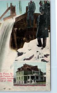 BELLE PLAINE, IA Iowa   HERRING COLLEGE/ ARTESIAN WELL  c1910s  Postcard