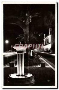 Nice Modern Postcard The Night The Promenade Des Anglais and the Palace of th...