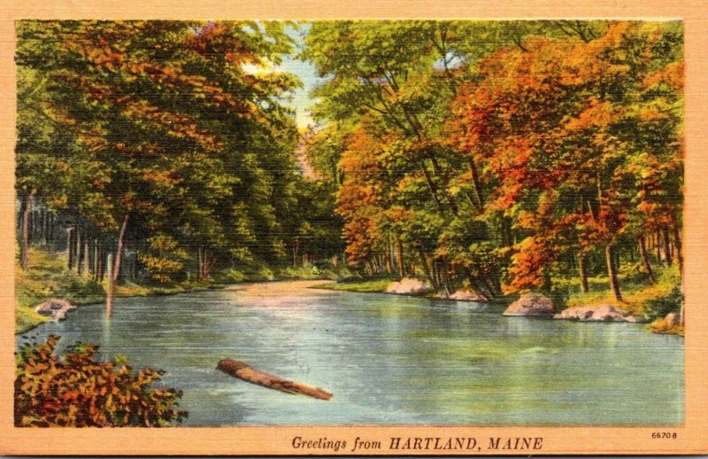 Maine Greetings From Hartland 1952