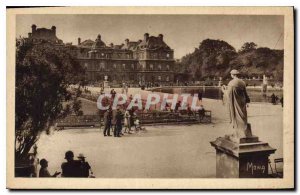 Postcard Old Paris Garden and Palace of Luxembourg