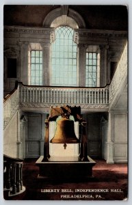 Philadelphia PA~Independence Hall Interior~Liberty Bell~Staircase~c1910 Postcard