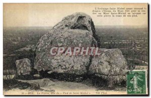 Postcard Old Megalith Dolmen Dol Stone called the St. Michael Foot