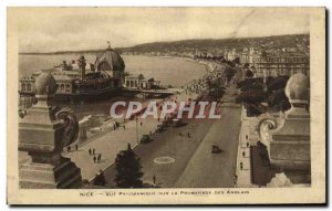 Postcard Old Nice Panoramic View Of The Promenade Des Anglais
