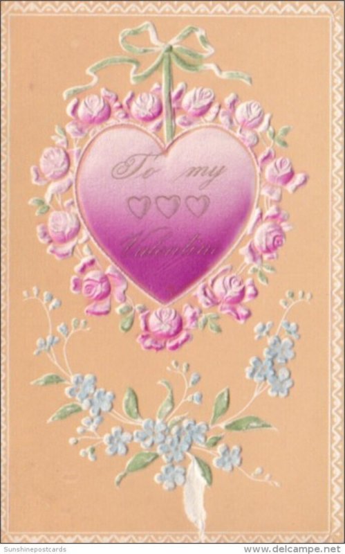 Valentine's Day Beautiful Purple Heart & Pink Roses