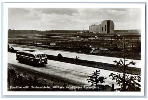 Tübingen Germany Postcard Khein Main Airport Graf Zeppelin LZ 129 c1930's