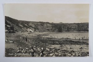 Saint Mary's Bay Brixham - Real Photo Postcard   (b5)