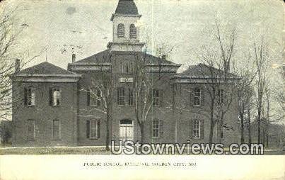 Public School Bldg Golden City MO 1908