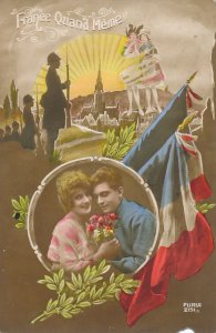 France Quand Meme - Greetings - WWI Military Romance - France Anyway - DB