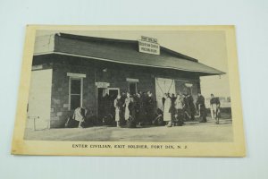 WWI WWII Processing Building Fort Dix, NJ World War Vintage Postcard P72