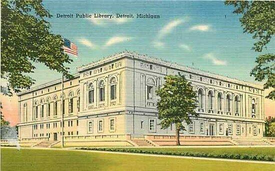 MI, Detroit, Michigan, Detroit Public Library, Tichnor 65801