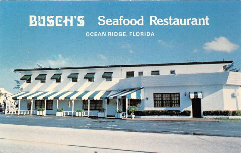 Ocean Ridge Florida~Bushs Seafood Restaurant~Lambrakis Bros~Palm Beach County~Pc