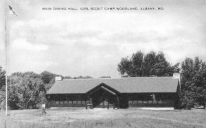 Main Dining Hall GIRL SCOUT CAMP WOODLAND Albany, MO c1940s Vintage Postcard