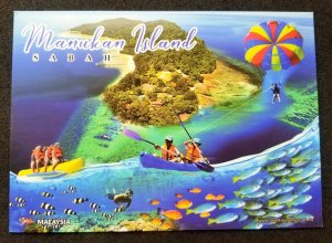 [AG] P176 Malaysia Sabah Manukan Island Tourism Marine Life Scuba (postcard *New