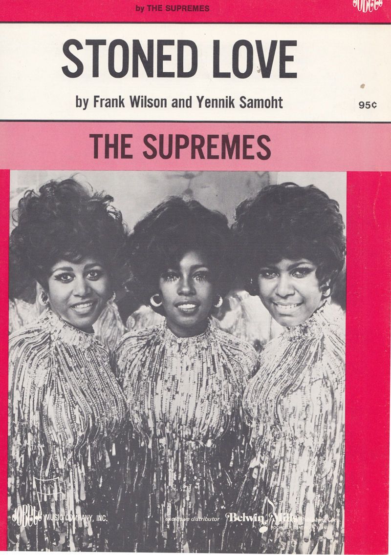 The Supremes Stoned Love of Tamla Motown 45 Rare XL Sheet Music /  HipPostcard