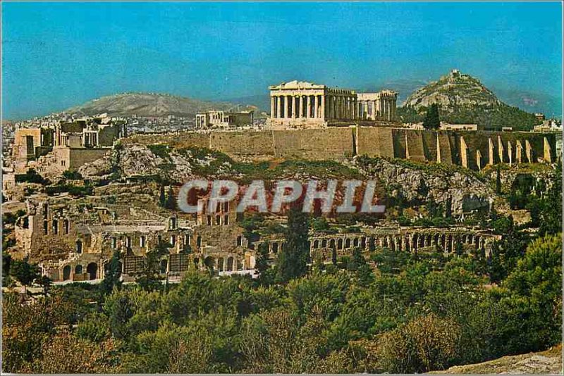 Modern Postcard General view of Athens Acropolis