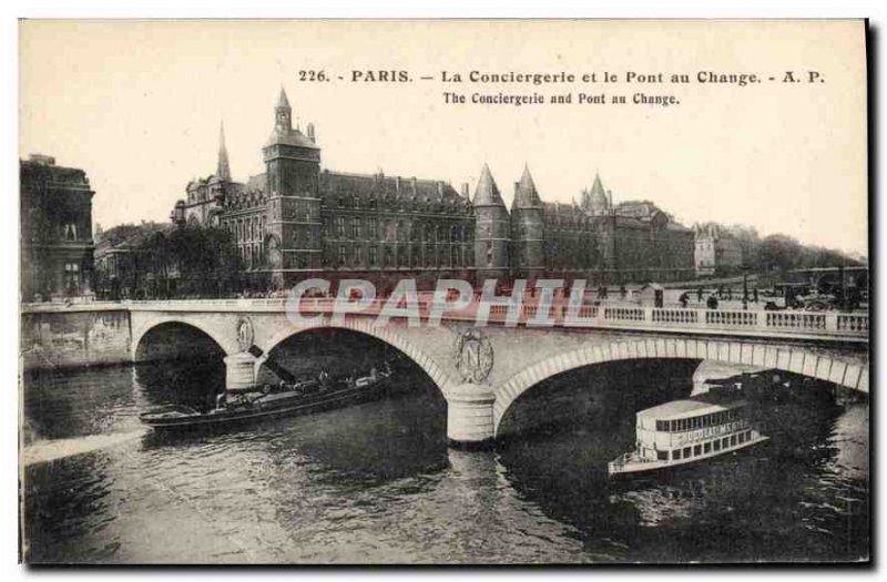 Postcard Old Paris La Conciergerie and Pont au Change