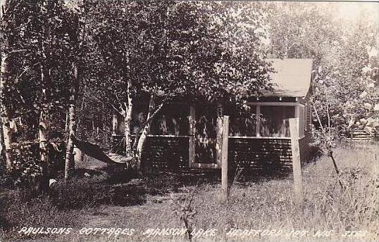 Wisconsin Heafford Jct Paulsons Cottages Manson Lake Real Photo