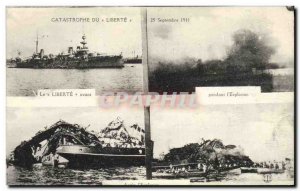 Old Postcard Boat Catastrophe of Freedom
