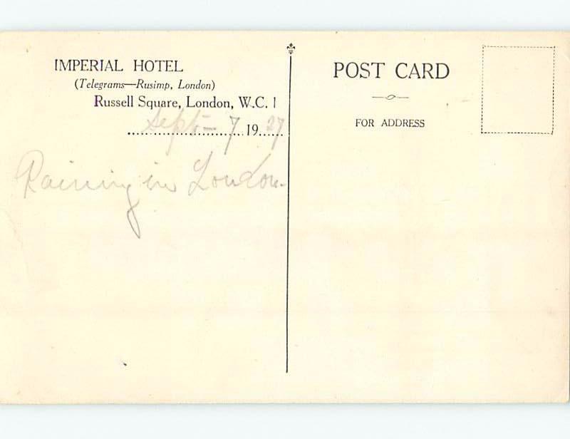 1920's IMPERIAL HOTEL London England UK F6658