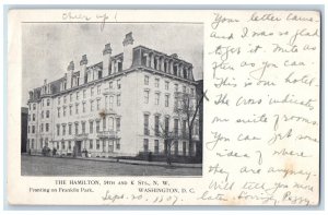 1907 The Hamilton Fronting on Franklin Park Washington DC PMC Postcard 