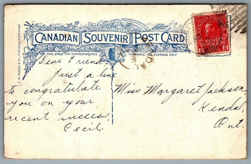 Postcard Peterborough ONT c1917 George Street Methodist Church War Tax Pontypool