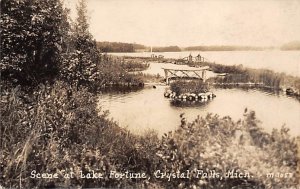 Lake Forune Real Photo - Crystal Falls, Michigan MI