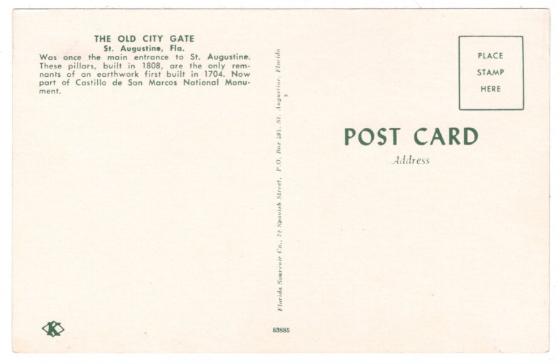 The Old City Gate St. Augustine, Florida, United States