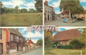 Postcard Modern Alfriston Church from the Meadows The Square The Old Clergy H...