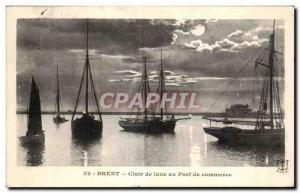 Old Postcard Brest Claiv IWhen of the Boat Trade Port