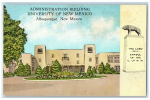 c1940s Administration Building Albuquerque New Mexico NM Unposted Trees Postcard