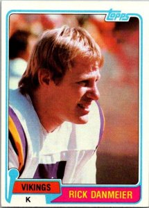 1981 Topps Football Card Rick Danmeier Minnesota Vikings sk60507