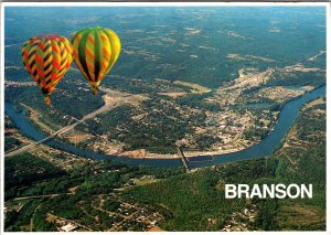 USA Branson Missouri Aerial View Hot Air Balloon Vintage Postcard BS21