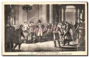 Old Postcard History Napoleon 1st Abdication at Fontainebleau Palace 20 April...