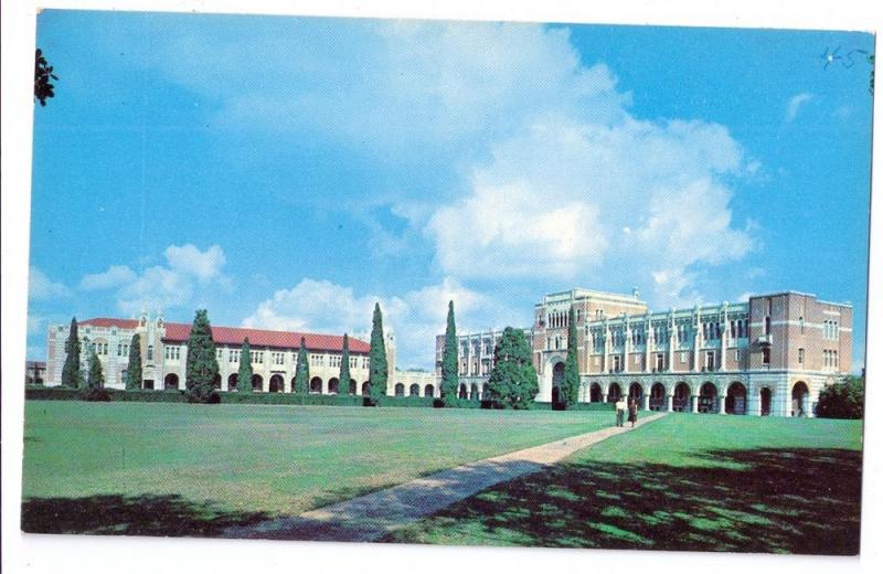 Rice Institute Campus Houston Texas TX Postcard