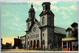 VINTAGE POSTCARD CHURCH OF THE SACRED HEART AT TRENTON NEW JERSEY