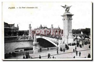 Old Postcard Paris Pont Alexandre III