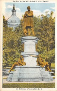 Lot182 garfield statuewith dome of u s capitol washington dc usa