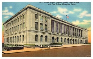 Vintage 1940s Postcard US Custom House, Court House and Post Office, Memphis TN