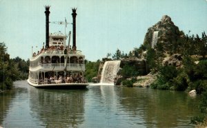 Disneyland Anaheim The Mark Twain Steamboat Chrome Postcard 08.53