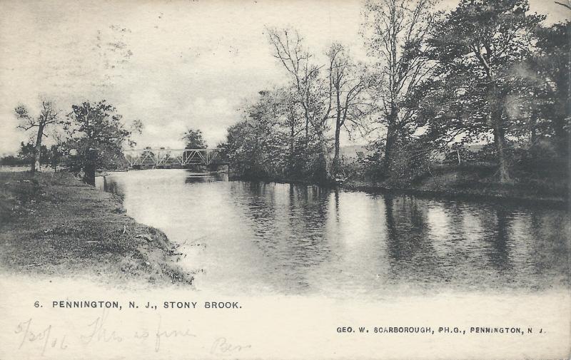 Stony Brook, Pennington, New Jersey, Early Postcard, Used in 1906